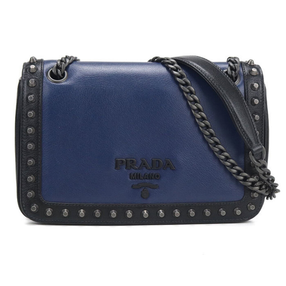 PRADA Prada Shoulder Bag 1BD147 Chain Women's Blue